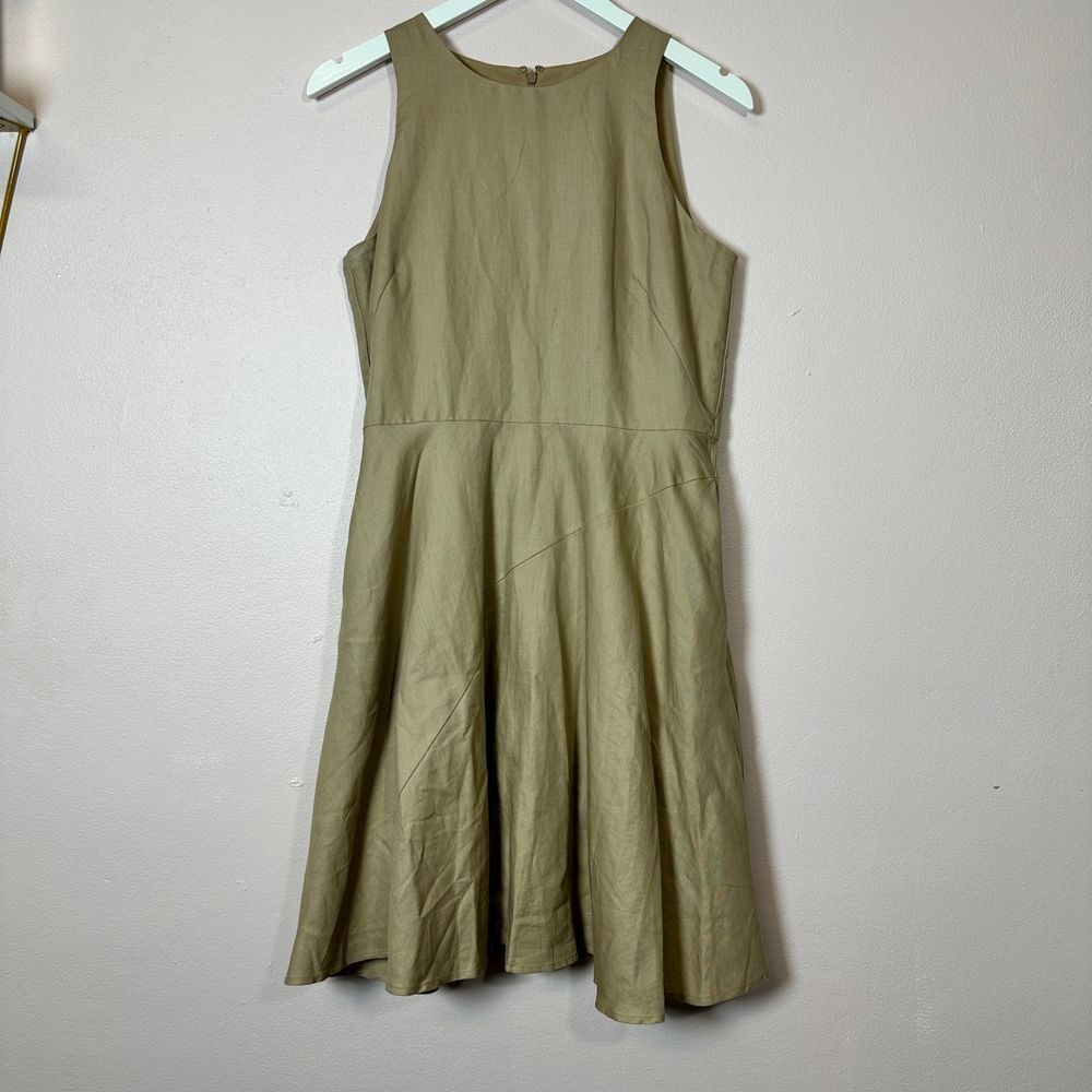 ANN TAYLOR‎ Beige Sleeveless A-Line Dress, Size Petite 8P